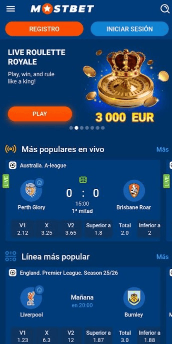 Descarga e instalación de Mosbet en iOS (iPhone)