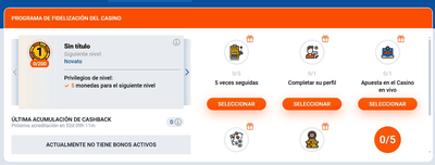 Programa de fidelidad para jugadores activos